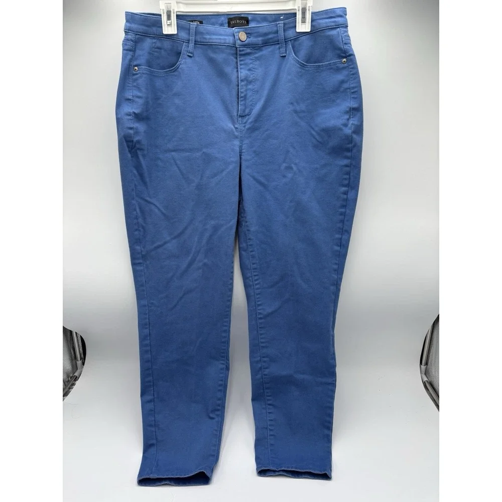 Talbots Jegging Curvy 14W Blue Stretch Skinny Ankle Jeans Plus Size 28.5 Inseam